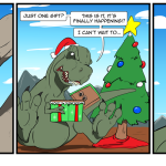 T. Rex gets a set of sweet arms for Christmas. by Josh Davenport