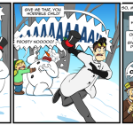 Frosty the Snowman loses his magic hat to Dr. Frankenstein by Josh Davenport