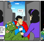 Flat earth truthers make Superman lose his faith in humanity. by Josh Davenport