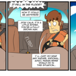 Reggie finds a spider in his car. by Josh Davenport