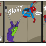 Spider-Man won't leave Green Goblin's house. by Josh Davenport