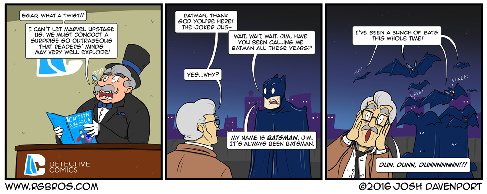 Batman drops a huge bombshell. by Josh Davenport