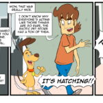 Baxter gets a "Hatchimal". by Josh Davenport