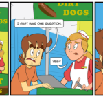 Reggie has a question about vegetarian hot dogs. by Josh Davenport