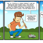 Reggie shares an awkward moment with the readers. by Josh Davenport