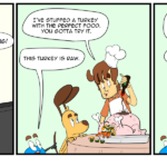 Reggie prepares a turkey dinner. by Josh Davenport