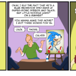 The Sonic the Hedgehog movie pitch does not go as planned. by Josh Davenport