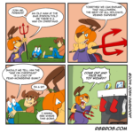 RGBros comic where Gilbert goes to war with Christmas. by Josh Davenport