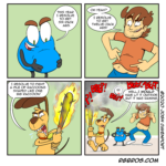 RGBros comic where Reggie, Baxter, and Gilbert make new year's resolutions. by Josh Davenport