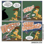 RGBros comic where Gilbert seeks an alliance to destroy his enemies. by Josh Davenport
