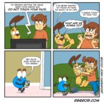 RGBros comic where Reggie and Gilbert struggle to stay healthy. by Josh Davenport
